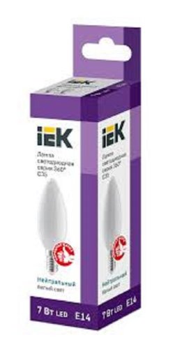 Лампа светодиодная филамент IEK Свеча C35 E14 220В 7Вт 805Лм 4000К 98х35мм фото Лампа светодиодная филамент IEK Свеча C35 E14 220В 7Вт 805Лм 4000К 98х35мм картинка